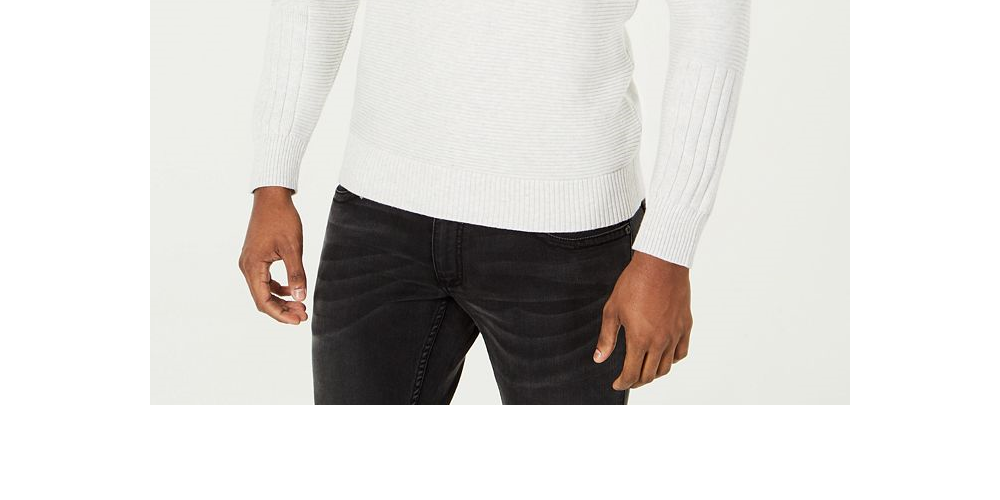 Suéter com capuz masculino de algodão da INC International Concepts, cinza, tamanho grande