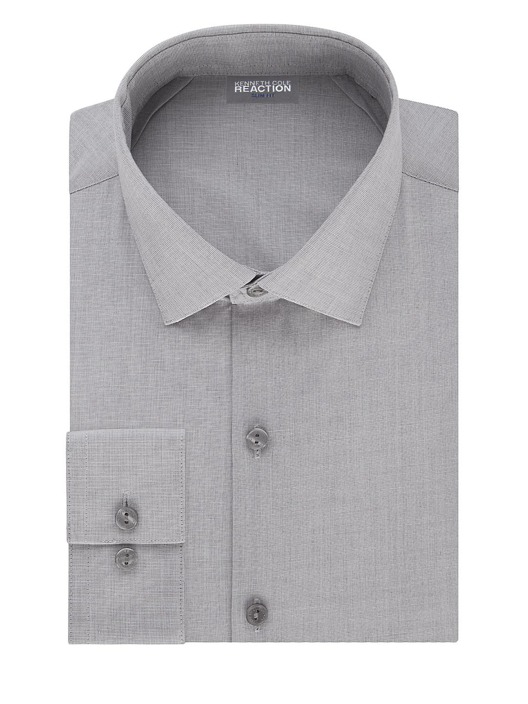 Camisa social masculina Kenneth Cole Reaction Slim Fit cinza tamanho GG