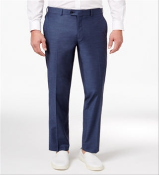 Calça social masculina Bar III resistente a rugas, slim fit, azul, tamanho 32x32