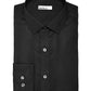 Camisa social masculina Bar III Slim Fit Stretch Easy Care com textura sólida, preta, tamanho M