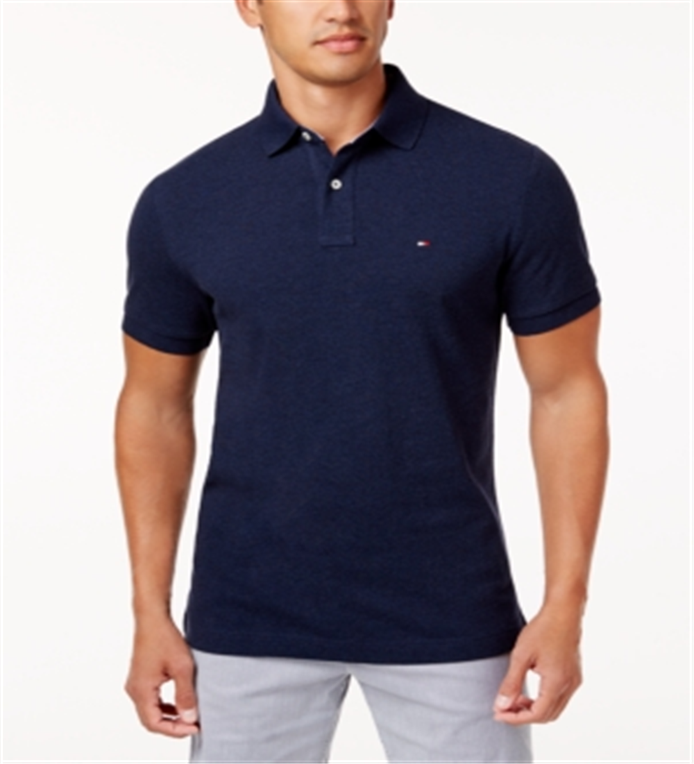 Camisa polo masculina Tommy Hilfiger Classic Fit azul tamanho XXX-G