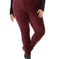 Leggings femininas de veludo cotelê plus size estilo &amp; co, roxas, tamanho 0X