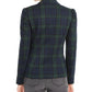INC Iternational Concepts Jaqueta xadrez feminina com manga bufante, verde, tamanho XS
