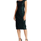 Vestido curto com lantejoulas Ralph Lauren feminino, verde, tamanho 14, pequeno