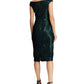 Vestido curto com lantejoulas Ralph Lauren feminino, verde, tamanho 14, pequeno
