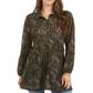 Camisa feminina com estampa floral e gravata estilo &amp; co, verde, tamanho pequeno G