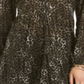 Camisa feminina com estampa floral e gravata estilo &amp; co, verde, tamanho pequeno G