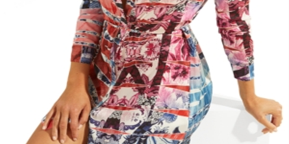 Vestido-camisa Bahira Mini GUESS feminino, preto, tamanho grande