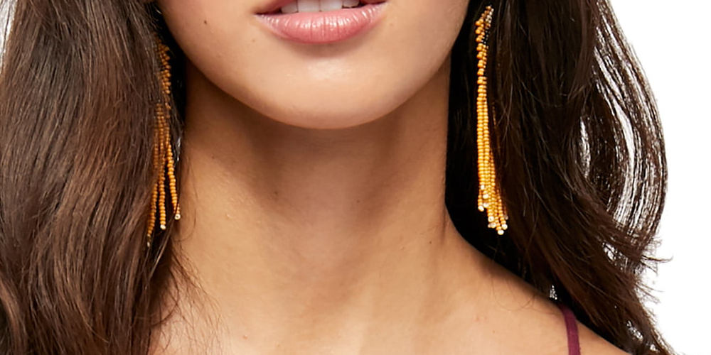 Vestido túnica listrado tie-dye com conchas para mulheres da Free People, combinação vinho, tamanho extrapequeno