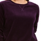 Moletom esportivo feminino Karen Scott de veludo roxo, tamanho pequeno