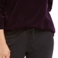 Moletom esportivo feminino Karen Scott de veludo roxo, tamanho pequeno