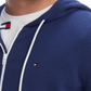 Suéter com capuz e zíper completo Tommy Hilfiger masculino, Blue Depths, tamanho médio