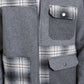 Jaqueta masculina American Rag com gola xadrez bloqueada Miles cinza tamanho X-G