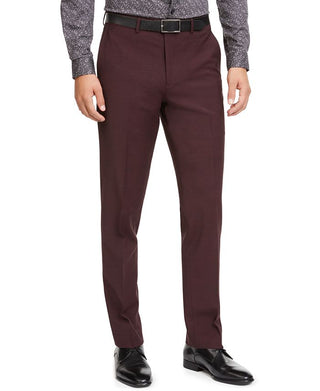 Calça de terno masculina Bar III Slim Fit Active Stretch Solid vermelha tamanho 31x32