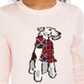 Suéter feminino Tommy Hilfiger Holiday Terrier rosa tamanho XX-G
