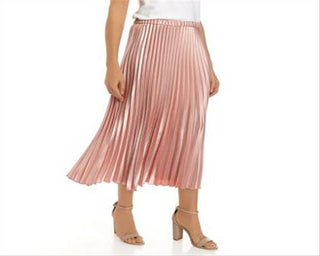Saia plissada MIDI feminina Anne Klein rosa tamanho médio