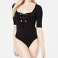 Body Guss Feminino Embelezado com Cadarço Preto Tamanho Médio