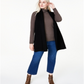 Suéter de cashmere canelado sem mangas feminino Charter Club Plus, preto, tamanho 2X