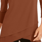 Túnica Alfani Feminina Transparente com Bainha Cruzada Marrom Tamanho XXG
