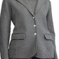 Ralph Lauren Blazer Feminino de Malha de Algodão Cinza Tamanho Pequeno Pequeno