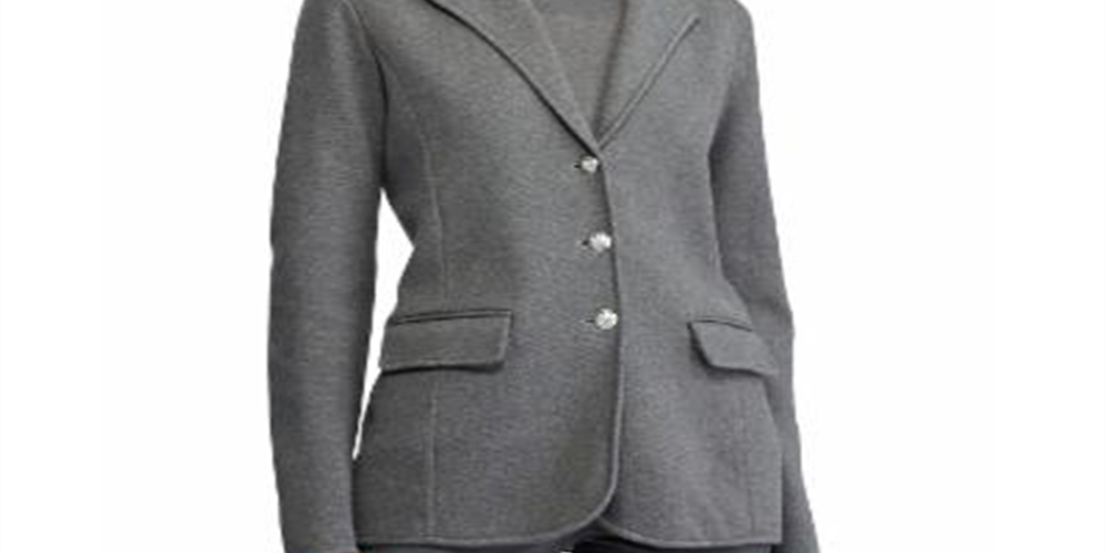 Ralph Lauren Blazer Feminino de Malha de Algodão Cinza Tamanho Pequeno Pequeno