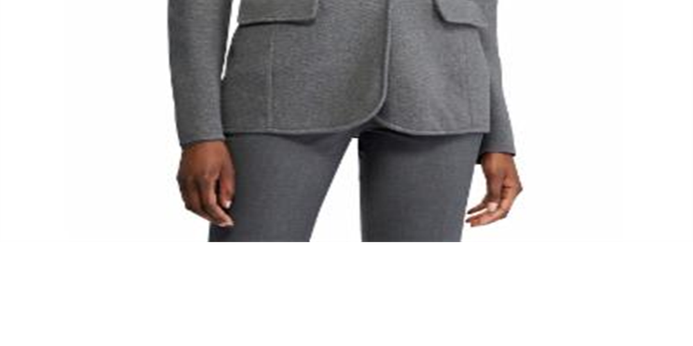 Ralph Lauren Blazer Feminino de Malha de Algodão Cinza Tamanho Pequeno Pequeno