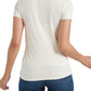 Camiseta feminina com estampa de borboleta Lucky Brand, bege, tamanho grande