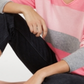 Suéter feminino de cashmere listrado com enrolado Charter Club, rosa, tamanho pequeno