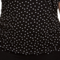INC International Concepts Plus Size Top com decote em V Preto Tamanho 1X
