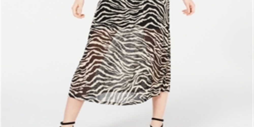 Vestido midi de malha zebra Rosie Harlow Junior, preto, tamanho pequeno