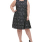 Vestido flare feminino Tommy Hilfiger plus size com renda metálica, preto, tamanho 20W