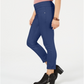 Calça skinny feminina estilo &amp; co com bainha dobrada, azul, tamanho 4