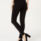 Legging feminina xadrez frontal INC International Concepts, preta, tamanho 14, pequena