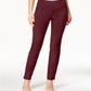 Calça feminina Charter Club Cambridge Tummy Control Slim Leg, vermelha, tamanho 10 Petite