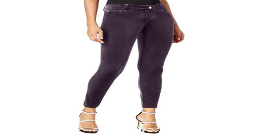Calça skinny de veludo feminina INC International Concepts, verde, tamanho 10