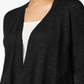 Cardigan drapeado de linho feminino Alfani, preto, tamanho pequeno