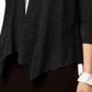 Cardigan drapeado de linho feminino Alfani, preto, tamanho pequeno