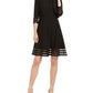 Jessica Howard Jaqueta Feminina Illusion Detail Fit &amp; Flare Preta Tamanho 12