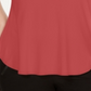Camiseta feminina Alfani Plus com acabamento em cetim, tamanho 3X, vermelha