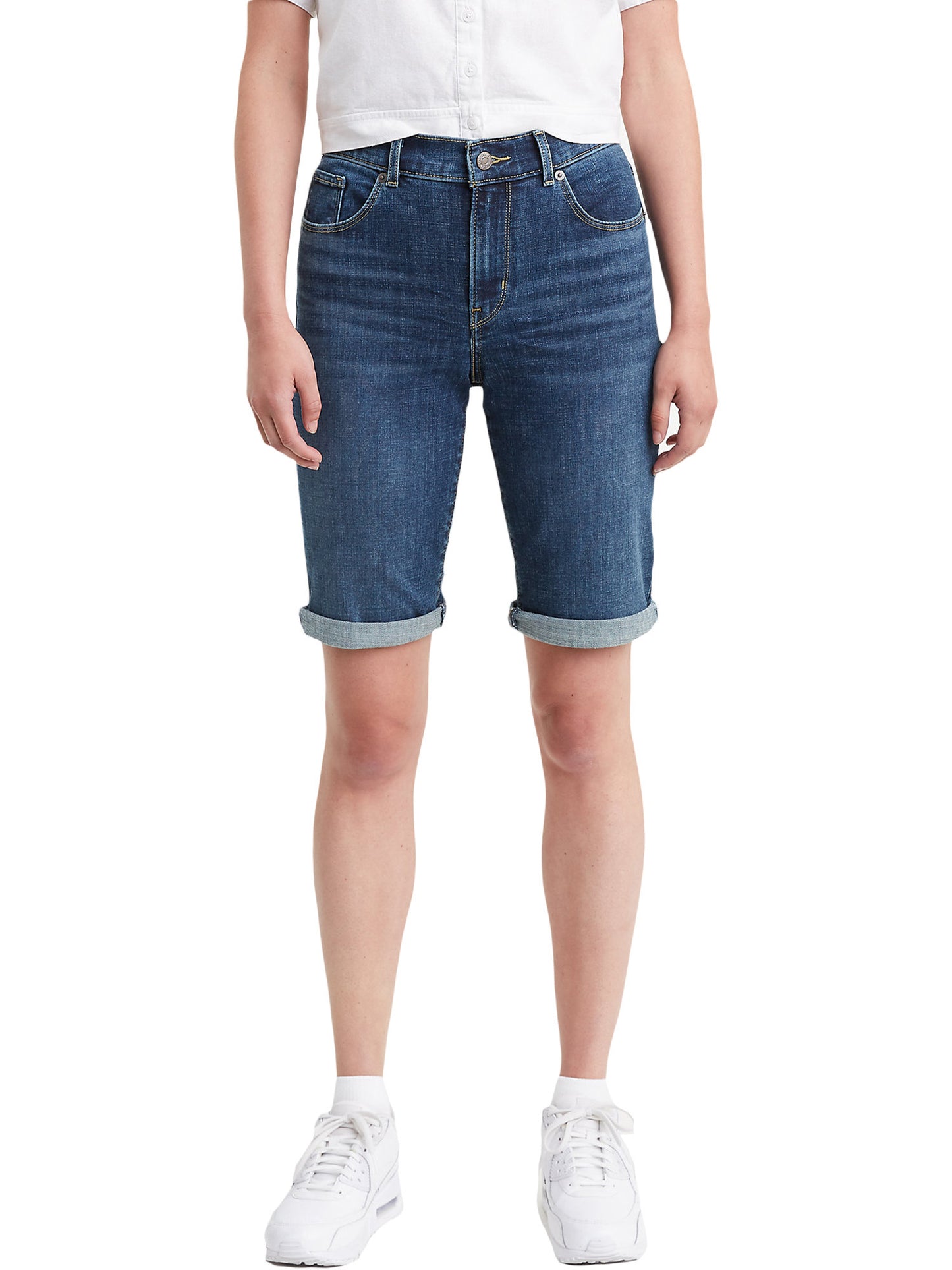 Bermuda Levi's Feminina Azul Tamanho 8