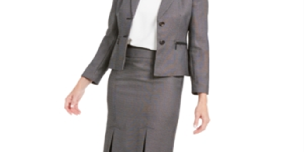 Le Suit Saia plissada feminina, preta, tamanho 2, pequena