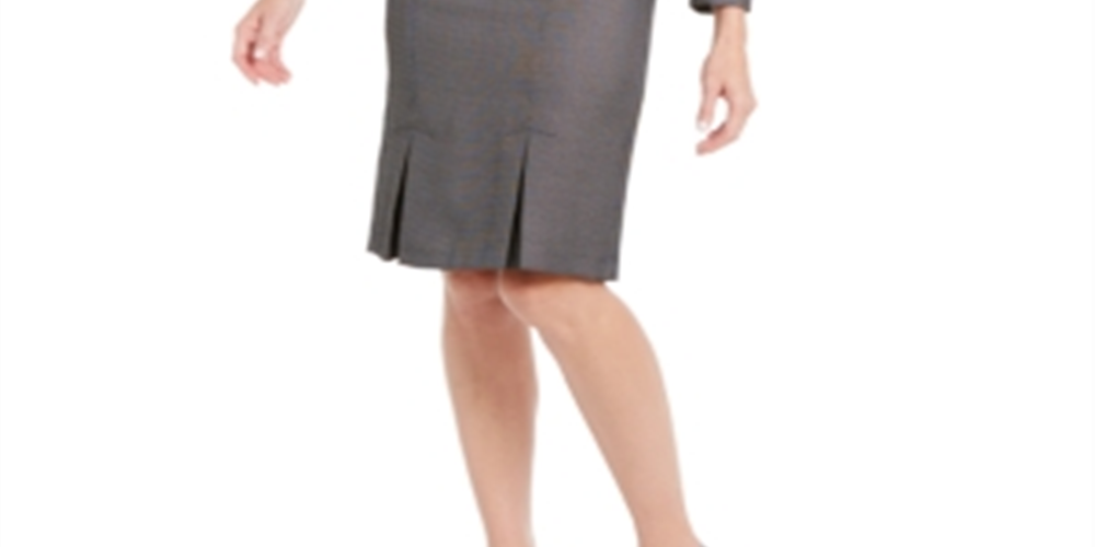 Le Suit Saia plissada feminina, preta, tamanho 2, pequena