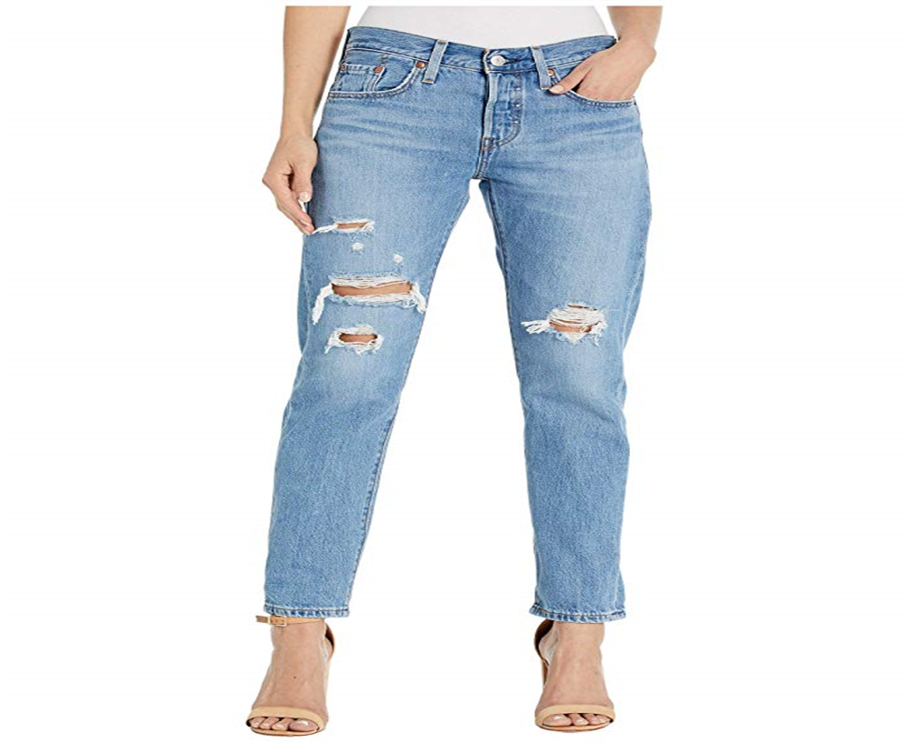 Calça Jeans Skinny Levi's 711 Bordada Feminina Azul Tamanho 16 W33