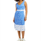Vestido floral feminino Charter Club sem mangas azul tamanho XX-G