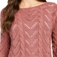 Suéter feminino de malha Pointelle com bainha recortada, estilo &amp; Co, rosa, tamanho XS