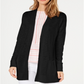 Cardigan longo de algodão feminino Charter Club, preto, tamanho grande