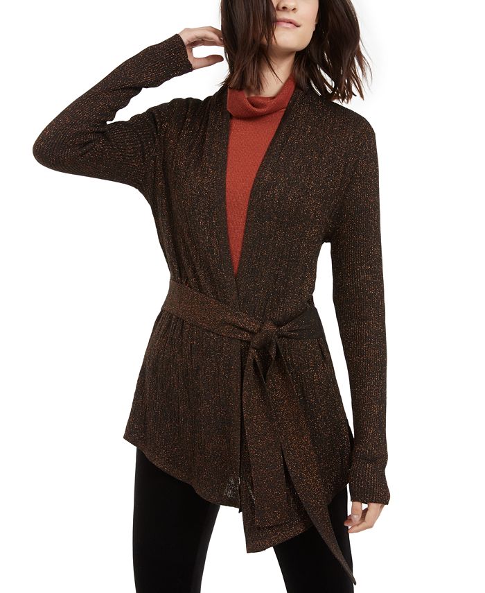 Cardigan metálico feminino INC International Concepts marrom tamanho XX-G