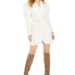 Vestido blazer com cinto Karlie feminino GUESS, branco, tamanho 0