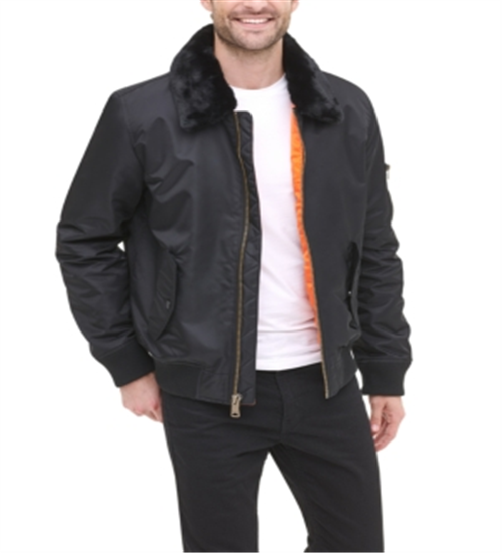 Jaqueta Bomber Militar Masculina Tommy Hilfiger Preta Tamanho X-G