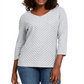 Blusa listrada feminina Karen Scott cinza tamanho pequeno